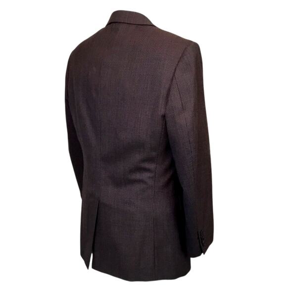 Kenneth Cole Reaction Sport Coat 42R Brown Tweed Blazer - Picture 5 of 12